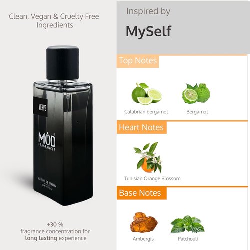 Mod Fragrances Verve Perfume for Men - Extrait de Parfum | Vegan & Cruelty-Free Fresh Scent | 50ml