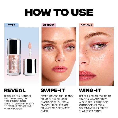 Sacheu Liquid Eyeshadow - Longwear Eye Makeup | Buildable, Highly Pigmented Cream in Matte & Shimmer, Sp-ICE