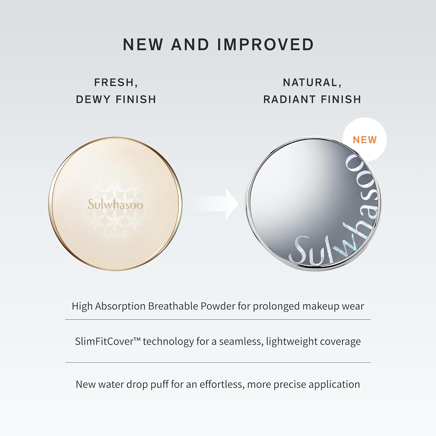 Sulwhasoo Perfecting Cushion SPF 46 - Lightweight, Long-Lasting Foundation | Evens Skin Tone & Blurs Imperfections | Semi-Matte Finish