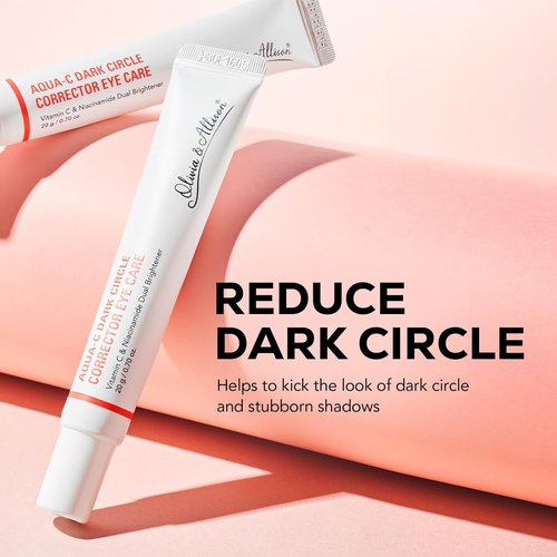 Olivia & Allison Dark Circle Corrector Eye Serum - Brightening Vitamin C, Squalane & Niacinamide (0.70 oz)