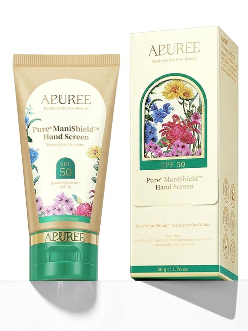 APUREE UV Nail Lamp Hand Sunscreen SPF 50+/PA++++ - Fragrance-Free, Hypoallergenic Formula | Vegan & Cruelty-Free Moisturizer for Nail Salon & Home Use