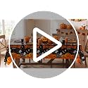 Halloween Plastic Tablecloths - Spooky Pumpkin Design, 3 Pack