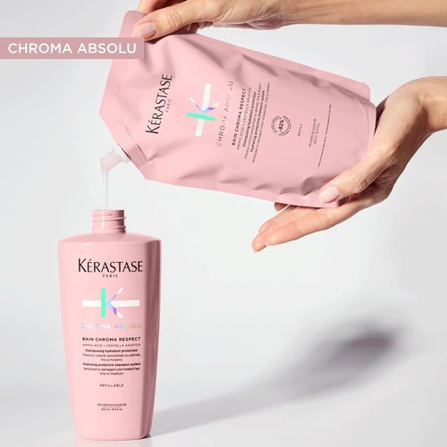 Kerastase Chroma Absolute Shampoo - Hydrating Formula for Color-Treated Hair | Protects & Nourishes Fine to Medium Hair with Glycerin & Hyaluronic Acid