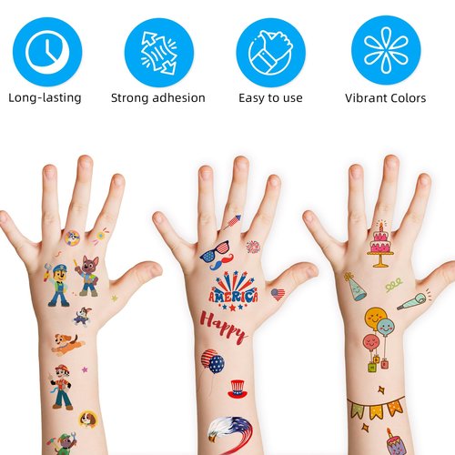 Printable Temporary Tattoo Paper for INKJET Printer, 30-Sets Custom Tattoo Printer Sticker 8.5X11", DIY Personal Clear Transfer Paper for Kids, Family, Christmas, Birthdays, Parties, Festivals