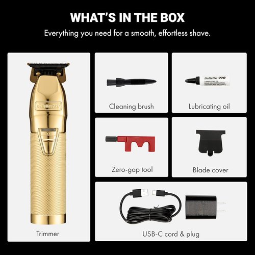 BaBylissPRO FX+ Professional Hair Trimmers - Cord/Cordless Beard Clippers for Men, USB-C Rechargeable