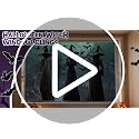 Large Halloween Window Clings - Witch & Bat Silhouette Decals for Glass, Reusable & Scary Decorations