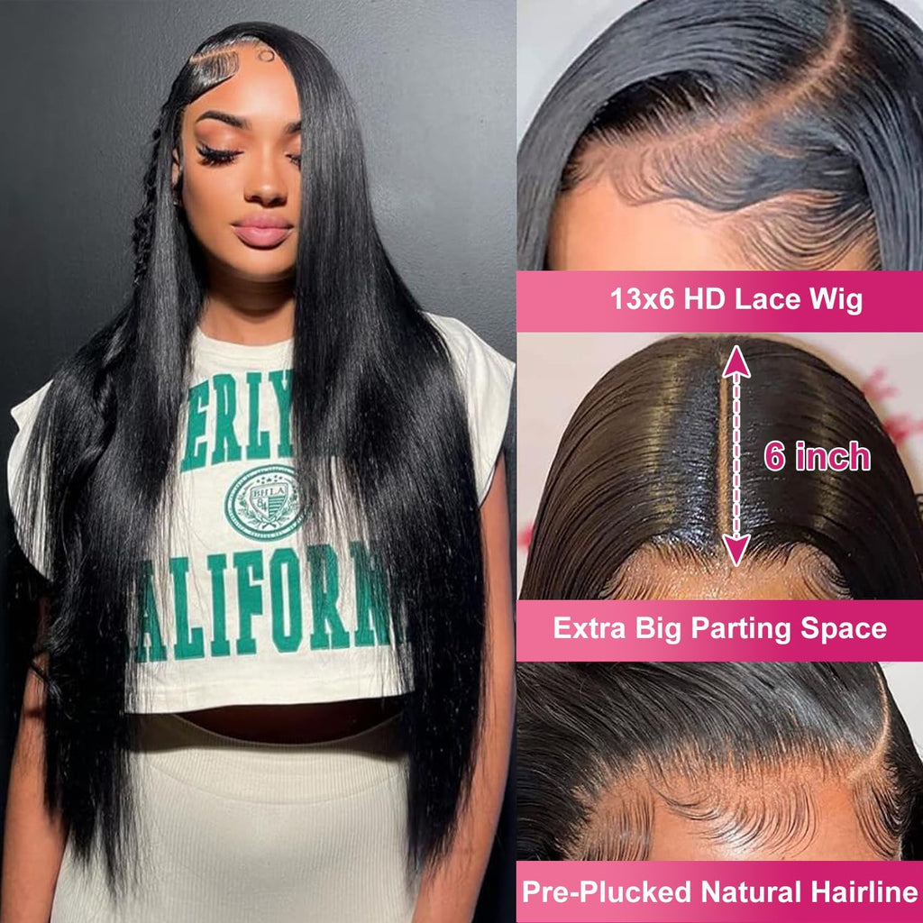 ZyBeidi Wig Human Hair Pre Plucked Pre Cut 8 Inch 180% Density 13x6 Blonde HD Transparent Lace Front Wigs Human Hair for Black Women