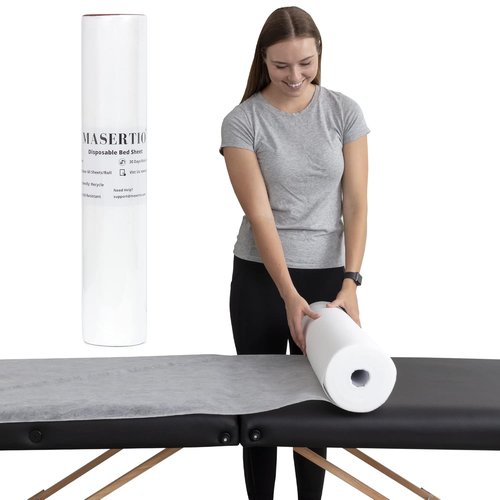 Disposable Massage Bed Cover | 60 Non-Woven Sheets - Ideal for Spa, Tattoo & Waxing - 31.5 x 71 Inches