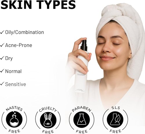 Regine Switzerland Luminous Hydrating Face Toner - Ginseng & Niacinamide for Dull Skin | Pore Tightening & Brightening - 3.38 fl oz