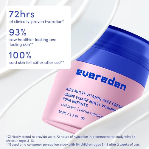 Evereden Kids Routine Bundle - Nourishing Detangling Shampoo & Conditioner | Multi-Vitamin Face Wash & Cream for Ages 3+