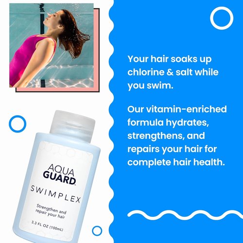 AQUA GUARD SwimPlex Hair Mask - Repair Damage from Chemicals & Minerals | Paraben-Free | 3.3 oz