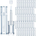 Hsei 100 Pcs Empty Lip Gloss Tubes with Wand Bulk Heavy Duty Clear Lips Balm Containers Refillable Lipstick Tubes with Rubber Stoppers for Travel Cosmetic DIY Makeup Gift Supply(2.5 ml,100 Pcs)