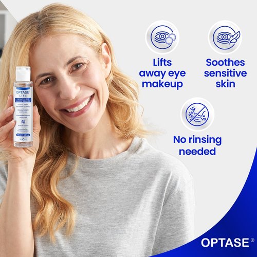 Optase Life Sensitive Eye Makeup Remover - Gentle & Effective Formula for All Skin Types - 100ml