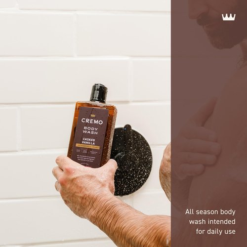 Cremo Body Wash Men, Notes of Black Plum, Warm Incense, and Madagascar Vanilla, Rich-Lathering Casked Vanilla, 16 Fl Oz