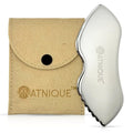 Natnique Stainless Steel Gua Sha Tool – Face & Neck Sculpting Massager for Lymphatic Drainage, Puffiness & Jawline Contour – Anti-Aging Facial Tool for Wrinkles, Firming, Relaxation & Cooling Relief