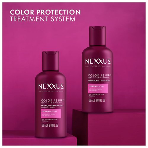Nexxus Color Assure Shampoo - Travel-Size 3-Pack | Replenishes & Extends Hair Color Vibrancy, 3 Oz Each