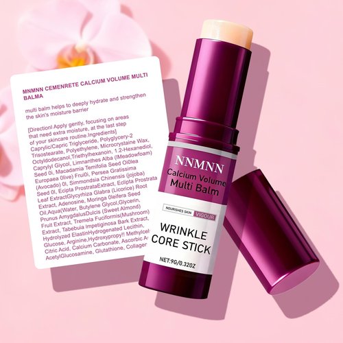 nnmnn Calcium Volume Multi Balm Stick - Calcium Enriched Formula for Skin Hydration, Anti-aging, Smoothing & Firming - Multi-Purpose Balm for Face, Eyes & Neck, Korean Collagen Moisturing Stick
