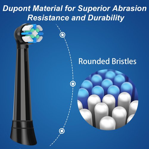 8 Pack iO Replacement Heads Compatible with Oral B iO, Brush Heads for iO 2 3 4 5 6 7 8 9 10 Series Electric Toothbrushs, Ultra-fine Bristles, Gentle on Gums, Black