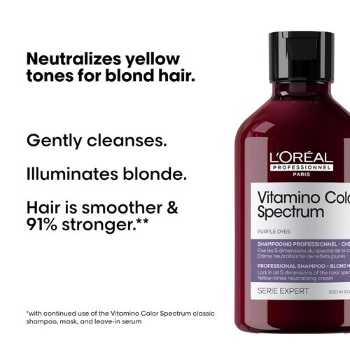 L'Oréal Professionnel Vitamino Color Shampoo Set - Neutralizes Yellow Tones & Enhances Shine for Vibrant Blonde Hair