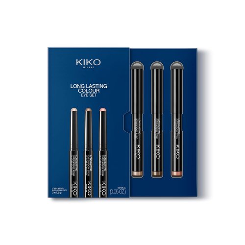 KIKO Milano Eye Set 01 - Long Lasting Colour | 3 Eyeshadow Sticks With 24-Hour Hold