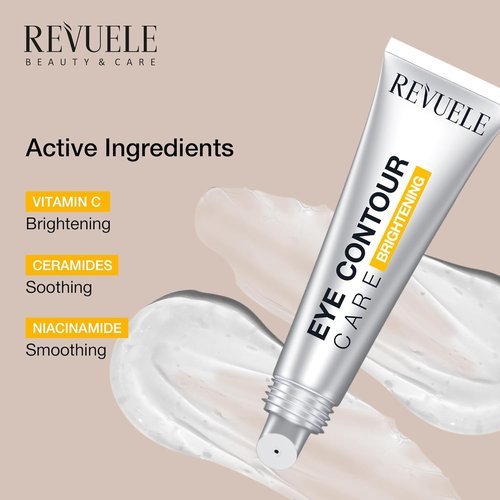 REVUELE Brightening Gel for Dark Circles - Hydrating & Smoothing Under-Eye Cream, 15 ml