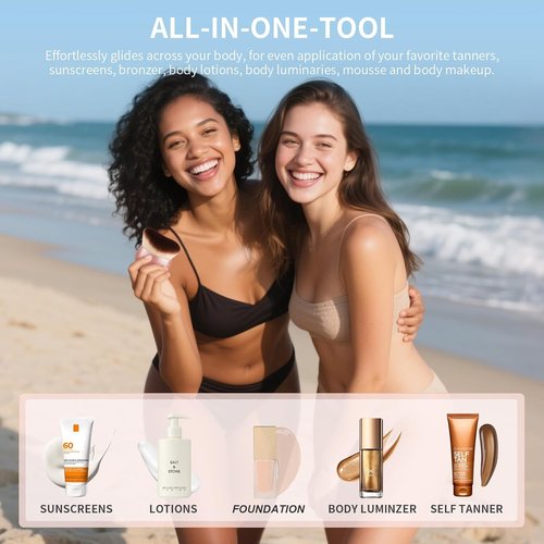 Docolor Self Tanner Brush - Large 75mm Body Makeup Brush for Smooth, Streak-Free Application | Soft Synthetic Hair