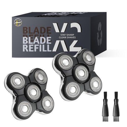 Pro Replacement Head Compatible with Remington Balder Pro XR7000 Head Shaver - 5 Dual Track Blades, Precision Electric Shaving for Bald Men (2 Pack)