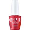 OPI GelColor Spread the Cherry | Opaque Bright Cherry Red Shimmer LED Cure Gel Nail Polish | Salon-Quality Shine, Long-Lasting Wear | 0.5 Fl Oz | Good Enough to Treat | Holiday 2025