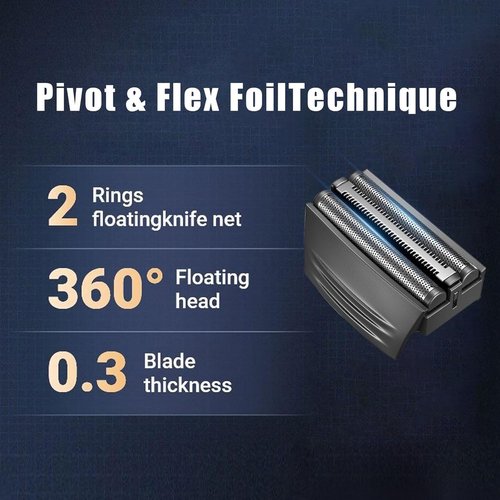Shaver Replacement Foil Head Compatible with Remington TITANIUM-X Flex & Pivot Foil and Cutter Head for Shaver F4900,F5800,F7800 (Black/2Pack)