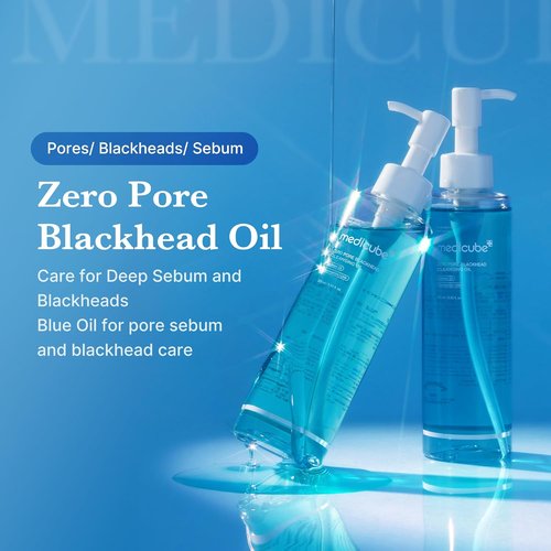 Medicube Zero Pore Blackhead Cleansing Oil - Gentle Makeup Remover & Daily Moisturizer | Korean Skin Care (205ml / 6.93 fl. oz)