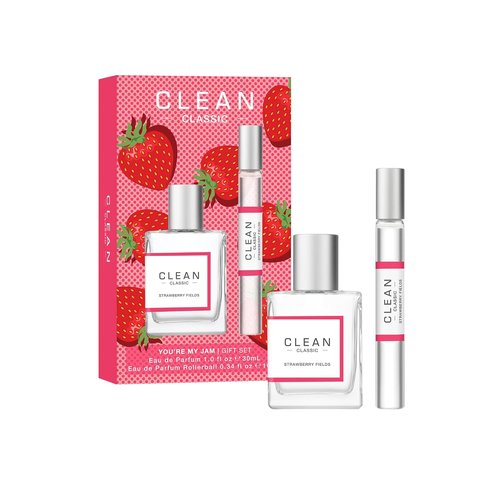 Clean Beauty Perfume Duo - Fresh Laundry & Juicy Berry Scent | Full & Travel Size Gift Set