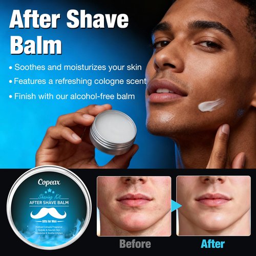 Shaving Kit for Men Sensitive Skin,Natural Cologne Shaving Cream,Balm,Bowl,Razor,Tumbler Cup,Mens Self Care &Grooming Valentines Fathers Day Birthday Gifts for Men Dad Him Boyfriend Christmas Gift Set