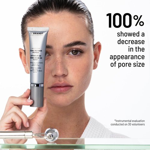 Dr. Brandt Pores No More Pore Refiner Primer Bundle - Instantly Minimizes Pores & Mattifies Shine | 1.0 fl. oz + 0.5 fl. oz Travel Size