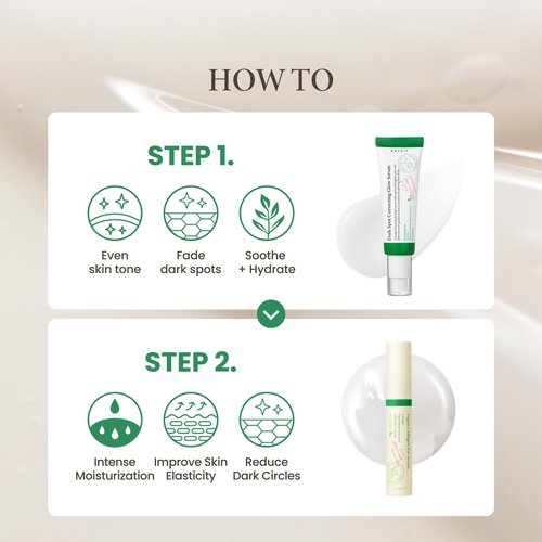 AXIS-Y Glass Skin Duo Korean Skin Care Set - Travel Essentials Holiday Gift with Dark Spot Correcting Glow Serum Targets Spot Treatment for Face & Vegan Collagen Eye Serum for Dark Circles Fine Lines
