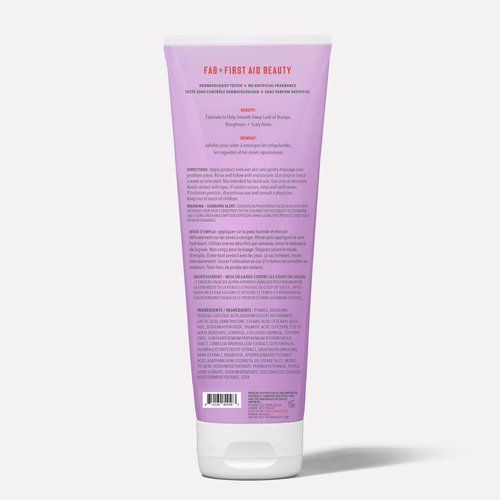 First Aid Beauty KP Bump Eraser Body Scrub with 10% AHA, Keratosis Pilaris Skin Exfoliator with Glycolic and Lactic acids, Helps Reduce Chicken Bumps, Safe for Sensitive Skin, 8 oz