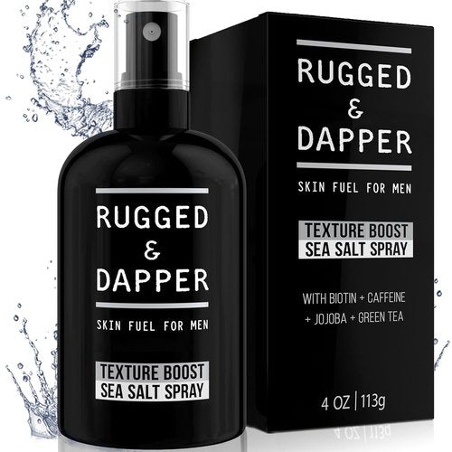 RUGGED & DAPPER Sea Salt Spray for Men - 4 oz Hair Styling Agent for Volume & Texture, Ocean Fresh Scent