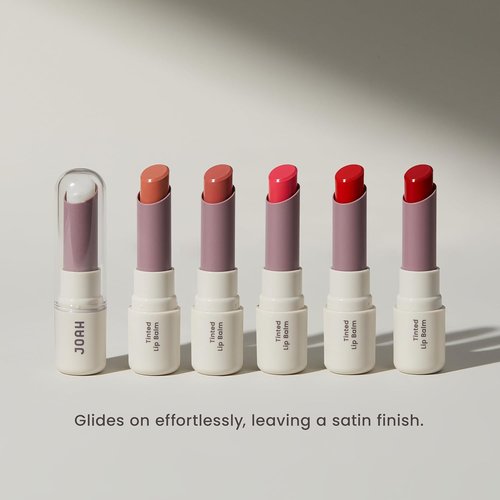 JOAH Tinted Lip Balm - Rose Pink | Vegan Hydrating Balm for Dry, Nourished Lips