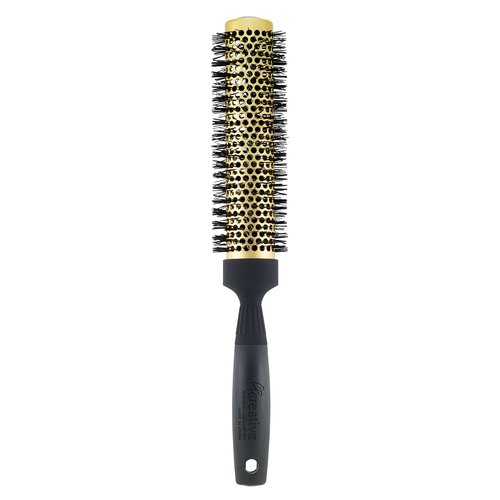 Gold Nano Ceramic 7.5 Inch Long Barrel Ion Wavy Bristles