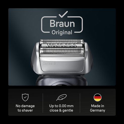 Braun Series 8 83M Electric Shaver Head Replacement Cassette, Silver