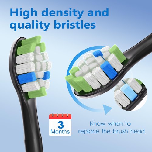 Philips Sonicare Replacement Brush Heads - Ultimate Care for ProtectiveClean 4100/5100/5300/6100 | 12 Count, Black