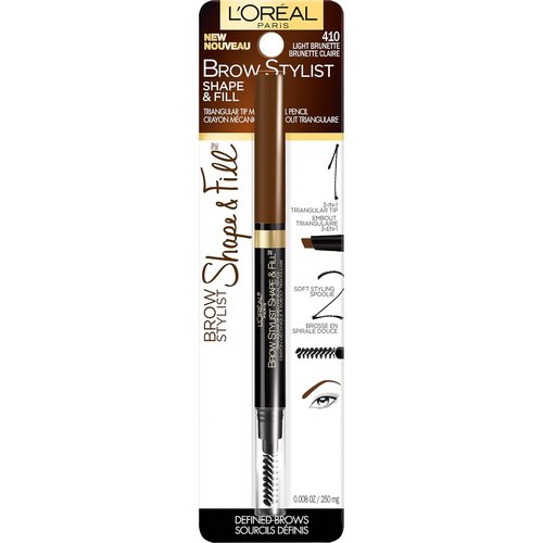 L'Oreal Paris Brow Stylist Mechanical Eyebrow Pencil - Shape & Fill, Light Brunette, 0.008 oz