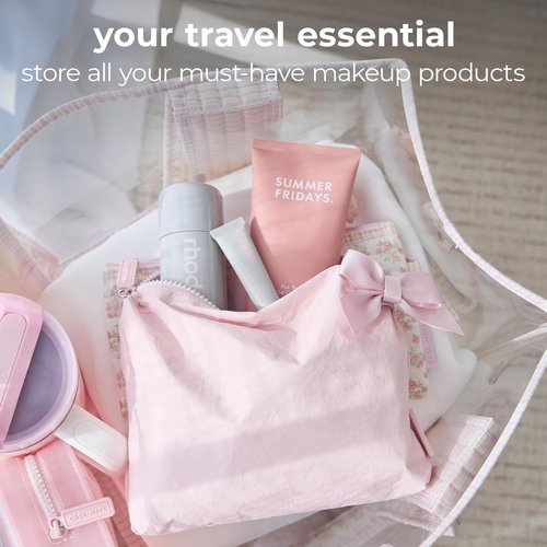 Case-Mate Essential Crinkle Makeup Bag - Waterproof Travel Pouch for Toiletries & Beach Essentials
