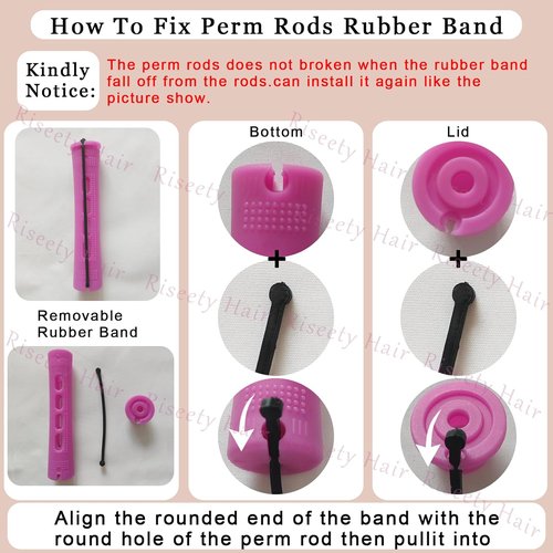 Skiennix Perm Rods - 40 Pcs Beige Plastic Curlers for Short Hair | Medium Size Hair Rollers for Styling