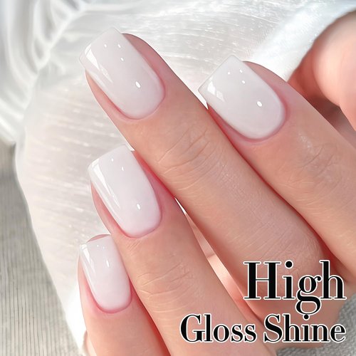 Double Rhythm Gel Nail Polish - Pure Sheer Soak Off Formula | Milky White 15ML for DIY Manicure