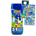 Sonic the Hedgehog Kids Shampoo & Conditioner | 3-in-1 Berry Scented Body Wash Bundle - 8 Oz Bottles & Stickers