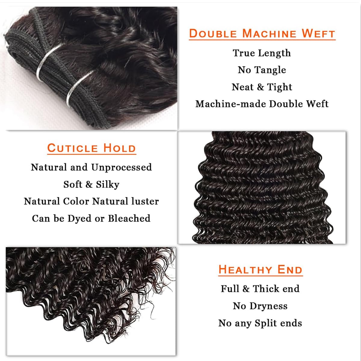 Weydlor 22 Inch Deep Wave Human Hair Bundles 12A Brazilian Deep Curly 1 Bundles for Black Women 100% Unprocessed Wet and Wavy Bundle Human Hair Natural Black