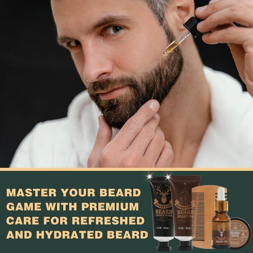 BODY & EARTH 2025 Advent Calendar for Men Christmas Holiday Gifts 24 Days of Countdown Calendar, Advent Beauty Calendar 2025 Adult 24PCS Beard Care Grooming Set Mens with Sandalwood & Cedar Beard Oil