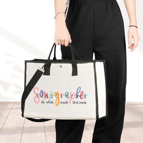 JNIAP Sonographer Makeup Bag Sonographer Gifts Ultrasound Tech Gifts Radiologist Zipper Bag Radiology Gift (Sonographer Tote)