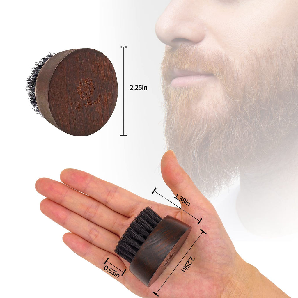 ZP Natural Beard Brush for Men - 100% Boar Bristle Beard Brush, Comes with Solid Wood Base - Mastering The Beards of Men All Over The World