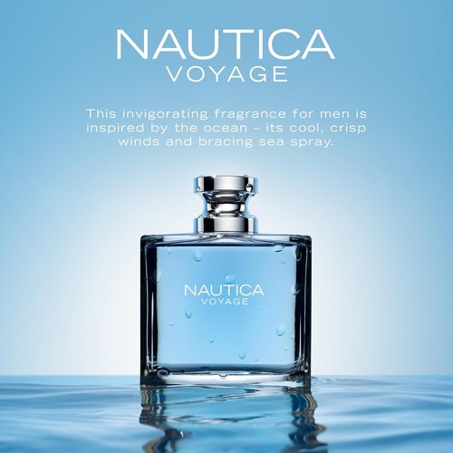 Nautica Voyage Eau De Toilette - Fresh Fruity Cologne for Men | Long-Lasting 3.3 Fl Oz with Woody Aquatic Notes